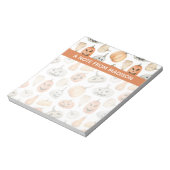 おもしろい水彩かぼちゃ模様 ノートパッド (回転)