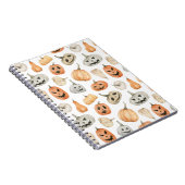 おもしろい水彩かぼちゃ模様 ノートブック (右側)