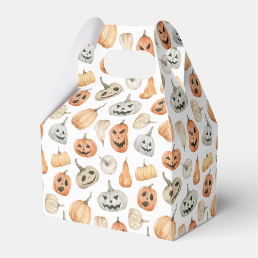 おもしろい水彩かぼちゃ模様 フェイバーボックス (裏面サイド)