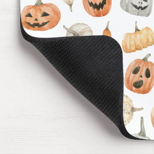 おもしろい水彩かぼちゃ模様 マウスパッド (コーナー)