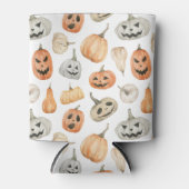 おもしろい水彩かぼちゃ模様 缶クーラー (正面)