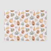 おもしろい水彩かぼちゃ模様 薄葉紙 (正面)