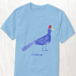 おもしろい水彩バードアートパーソナライズされた Tシャツ<br><div class="desc">おもしろいお洒落と水絵を描色のロス夫人の鳥。名前をカスタマイズするように変更するか、好きな名前を削もし除する。理想的な動物愛好家。オリジナルアートby Nic Squirrell.</div>