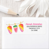 おもしろい水彩ポプシクル差出人住所 ラベル (インサイチュ)