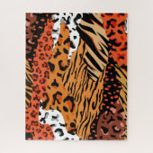 おもしろい水彩動物模様デザイン ジグソーパズル (縦)