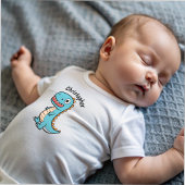 おもしろい水彩恐竜カスタマイズ ベビーボディスーツ