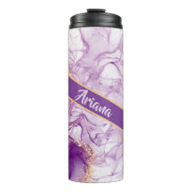 おもしろい水彩紫色の背景（黄金箔）