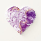 おもしろい水彩紫色の背景(黄金箔) ノートブック (裏面)