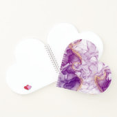 おもしろい水彩紫色の背景（黄金箔） ノートブック (内部)