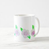 おもしろい水彩紫色の花 コーヒーマグカップ (正面右)