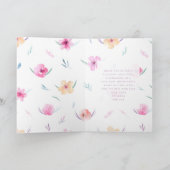 おもしろい水彩花ハートハッピーマザーの日 カード (内部)