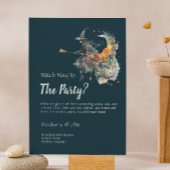 おもしろい水彩魔女おかしなハロウィーンの衣装パーティー 招待状