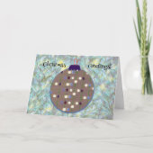 おもしろい水玉模様クリスマスオーナメントヴィンテージカード カード (正面)