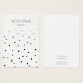 おもしろい水玉模様パターンイヤリング表示カード (正面&裏面)