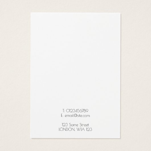 おもしろい水玉模様パターンイヤリング表示カード (裏面)