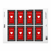 おもしろい水玉模様結婚のミニワインラベル ラベル (フルシート)