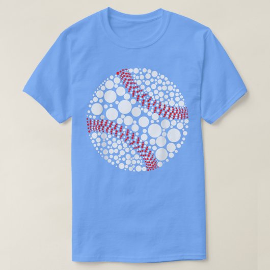 おもしろい水玉模様野球好き選手インターナショナル Tシャツ (デザイン正面)