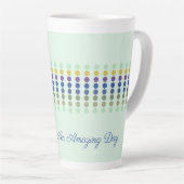 おもしろい水玉模様 感動的 カフェラテマグ (右アングル)