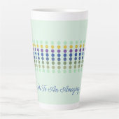 おもしろい水玉模様 感動的 カフェラテマグ (正面)