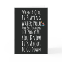 おもしろい水球カードスポーツプレーヤー 彼女へ