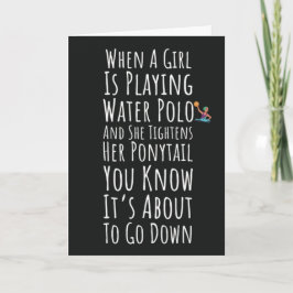 おもしろい水球カードスポーツプレーヤー 彼女へ カード