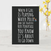 おもしろい水球カードスポーツプレーヤー 彼女へ カード (黄色い花)