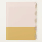 おもしろい水色の犬の子犬のパタパーソナライズされたーン名 プランナー手帳 (裏面)