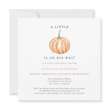 おもしろい水色カボチャのオレンジ色の赤ちゃんシャワー