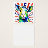 おもしろい水色カラフル (正面&裏面)