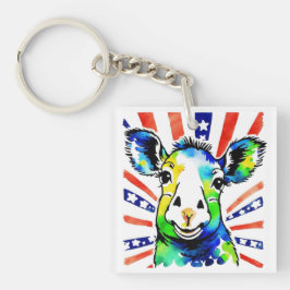 おもしろい水色カラフル キーホルダー