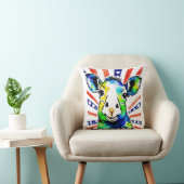 おもしろい水色カラフル クッション (椅子)