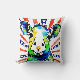 おもしろい水色カラフル クッション