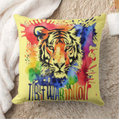 おもしろい水色カラフル クッション (ブランケット)