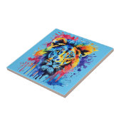 おもしろい水色カラフル タイル (側面)