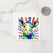 おもしろい水色カラフル ノートカード (正面/裏面インサイチュ)