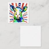 おもしろい水色カラフル ノートカード (正面/裏面)