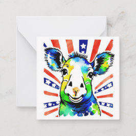 おもしろい水色カラフル ノートカード