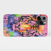 おもしろい水色カラフル iPhoneケース (裏面横)