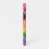 おもしろい水色カラフル iPhoneケース (右側)