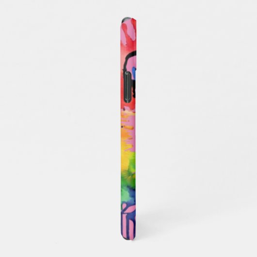 おもしろい水色カラフル iPhoneケース (右側)