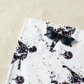 おもしろい水色サッカーサッカーサッカースポーツパターン ビーチタオル (インサイチュ)