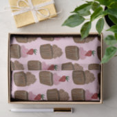 おもしろい水色チョコレートカップケーキギフト 薄葉紙 (ギフト)