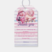 おもしろい水色ローラブレード誕生日 ギフトタグ (正面)