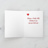 おもしろい水間抜け彩ウルフクリスマスユーモア シーズンカード (内部)