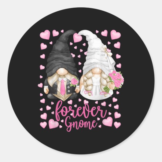 おもしろい永遠の格言ユニーク結婚のGnomies Bride ラウンドシール (正面)