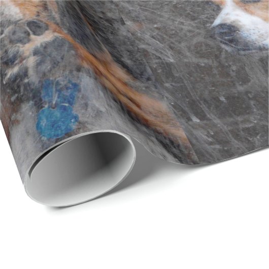 おもしろい汚れた防風雨戸のビーグル犬 ラッピングペーパー (ロールコーナー)