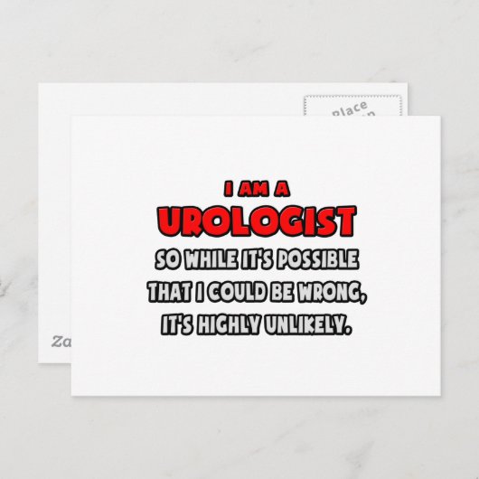 おもしろい泌尿器…非常に可能性の低い ポストカード (正面/裏面)