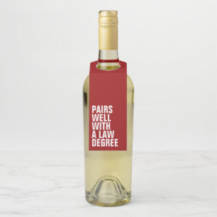 おもしろい法科卒業カスタム赤 ボトルネックタグ