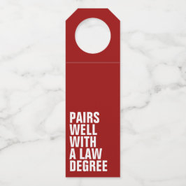 おもしろい法科卒業カスタム赤 ボトルネックタグ