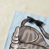 おもしろい泣き叫びネコ名前をカスタムする&カラービーチタオル ビーチタオル (インサイチュ)